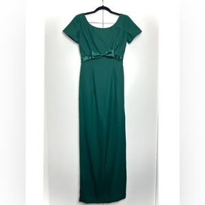 Jim Hjelm Occasions Emerald Green Bow Waist Gown